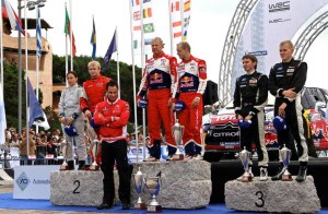 (crazy kids create confusion on the podium / 2012 rally italia sardegna / courtesy of mikko hirvonen official fanclub official facebook page)